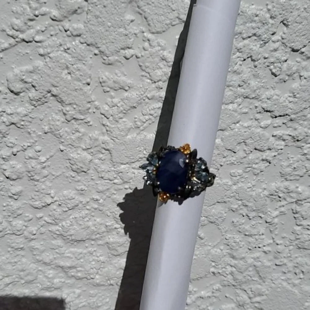 BEAUTIFUL BLUE LAPIS RING SIZE 9
